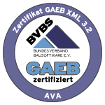 GAEB DA XML 3.2 Zertifikat GAEB Zertifikat